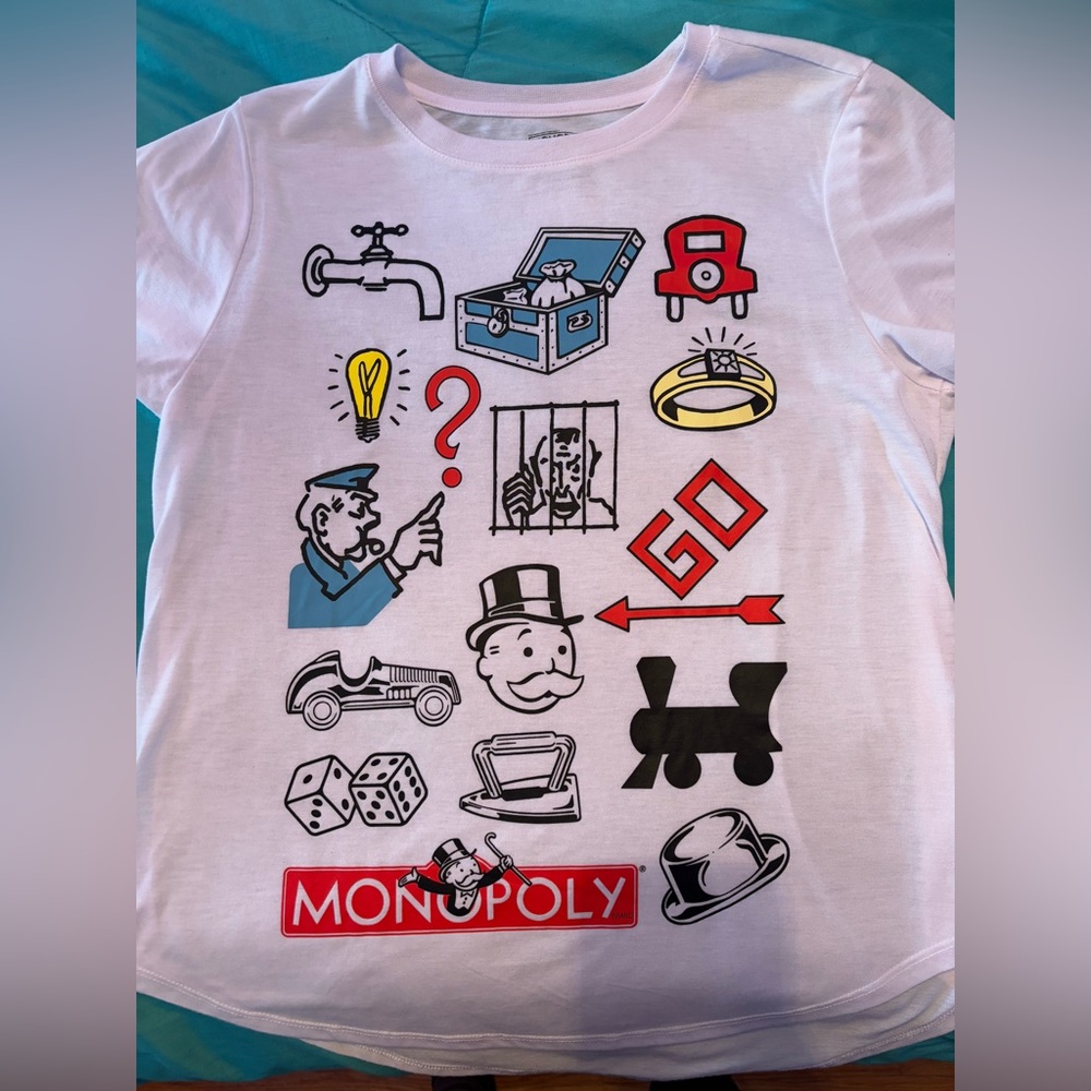 White Monopoly Graphic Tee